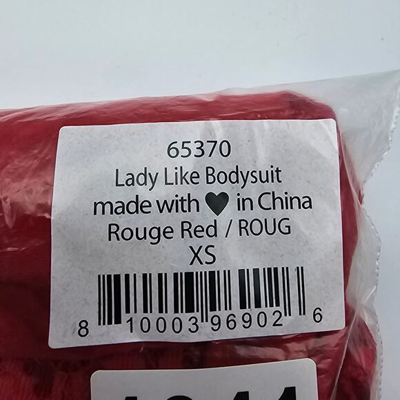 Free People We Are HAH Womans size XS Lady Like Bodysuit Rouge Red Lace NEW - Picture 8 of 9